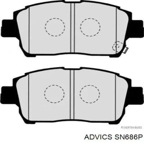 SN686P Advics pastillas de freno delanteras