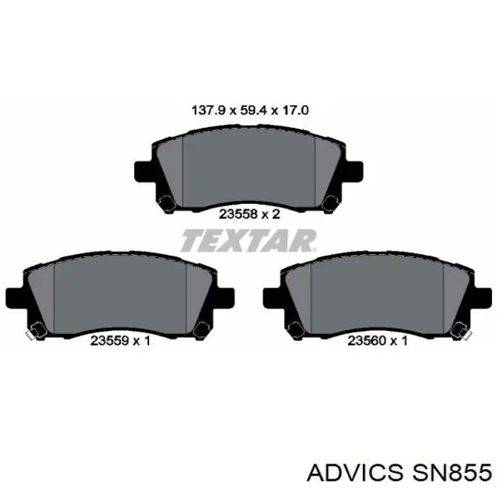 Pastillas de freno delanteras Subaru Legacy 3 BE, BH