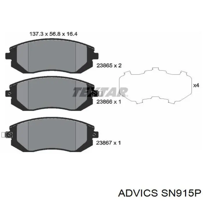 Pastillas de freno delanteras Subaru Impreza 3 GH