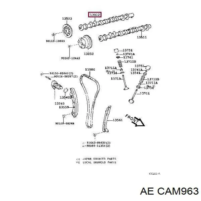 Árbol de levas de escape AE CAM963 precio, desde 190,77 EUR