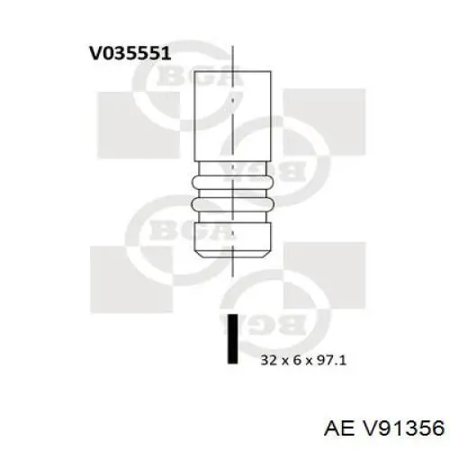 V91356 AE válvula de admisión