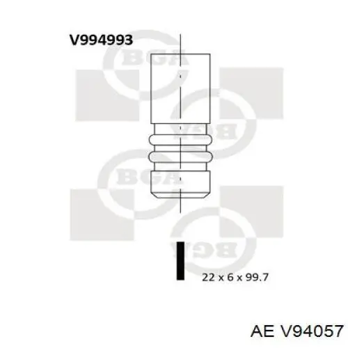 V94057 AE válvula de escape