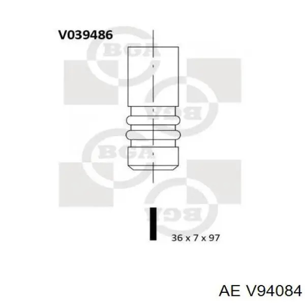 V94084 AE válvula de admisión