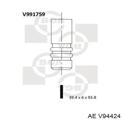 Válvula de admisión AE V94424 precio, desde 9,70 EUR