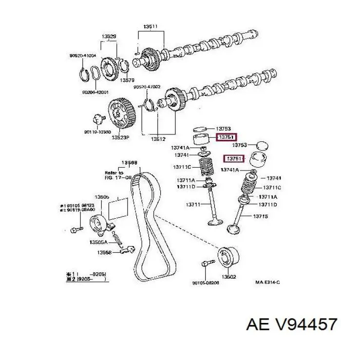 V94457 AE válvula de escape