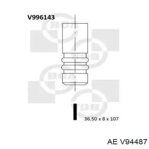 V94487 AE válvula de escape