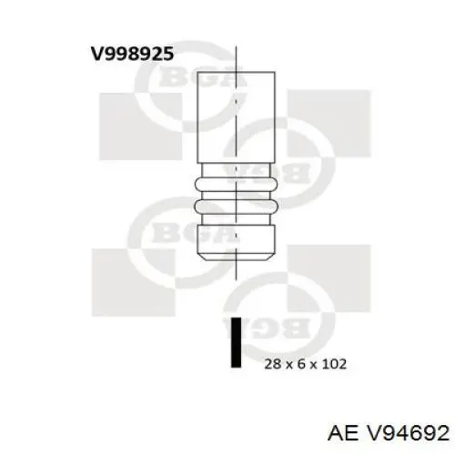 V94692 AE Válvula de escape
