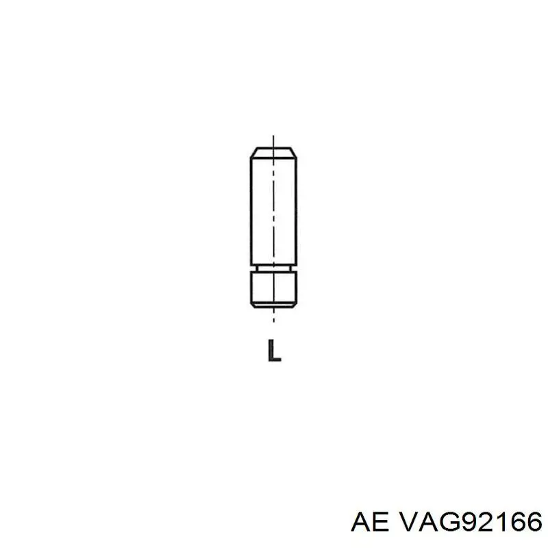 VAG92166 AE guía de válvula de admisión