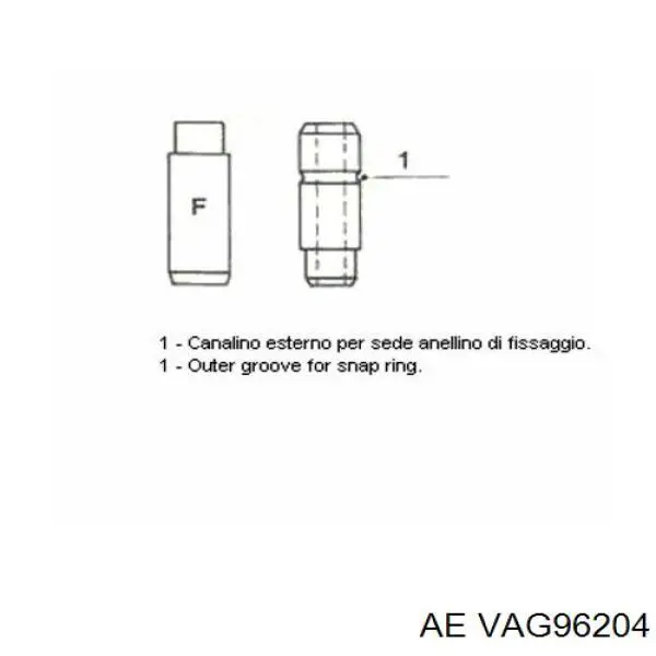 Guía de válvula de escape 6010501024 Ssang Yong