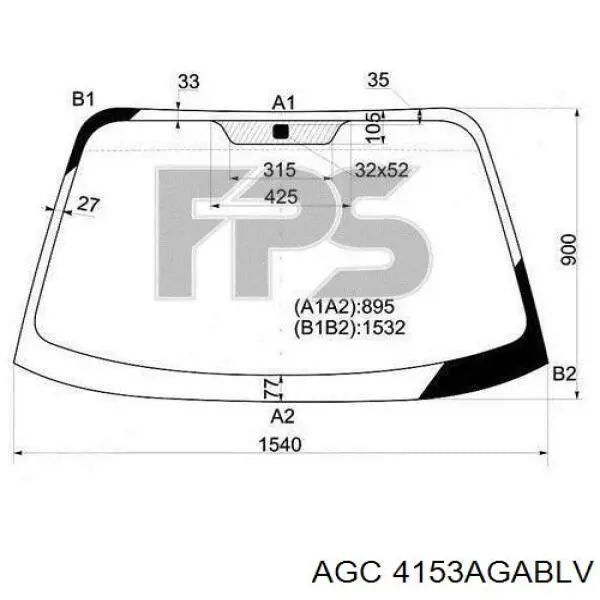 4153AGABLV AGC parabrisas