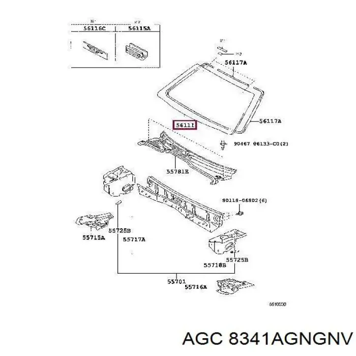 8341AGNGNV AGC parabrisas