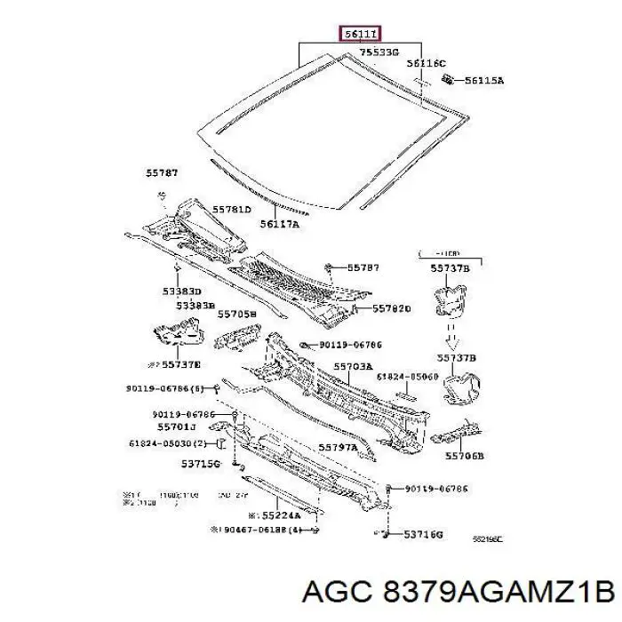 8379AGAMZ1B AGC parabrisas