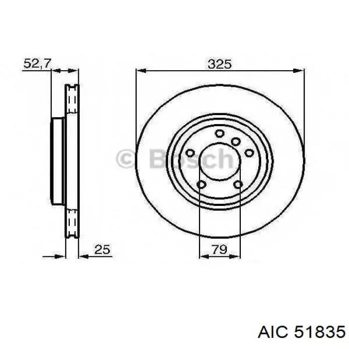 51835 AIC freno de disco delantero