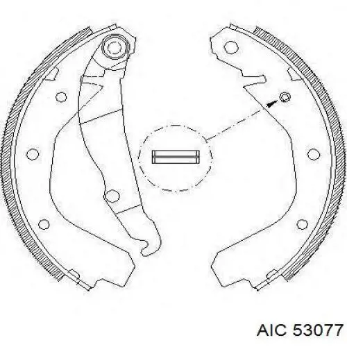 53077 AIC zapatas de frenos de tambor traseras