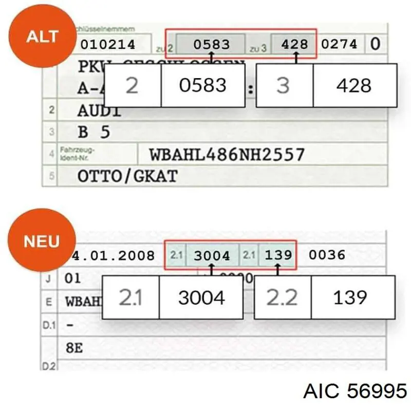 56995 AIC tirador de puerta exterior delantero