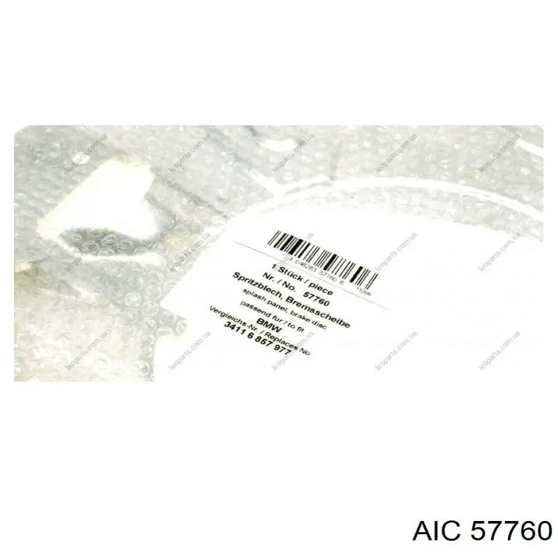 57760 AIC chapa protectora contra salpicaduras, disco de freno delantero izquierdo