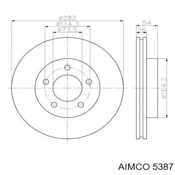 5387 Aimco freno de disco delantero