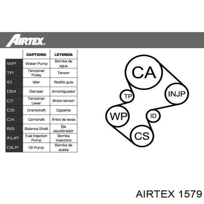 Comprar 1579 Airtex Bomba de agua para motor