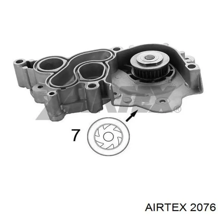2076 Airtex Bomba refrigerante coche