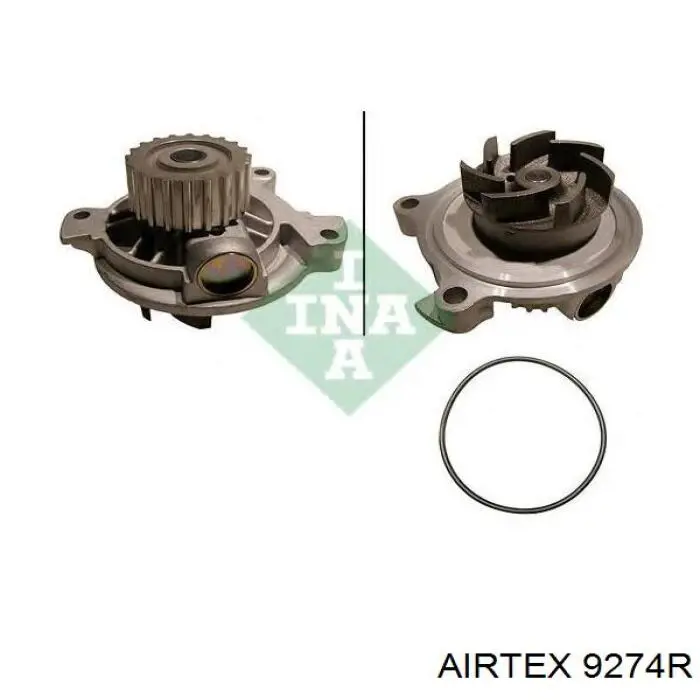 Bomba de agua 9274R Airtex