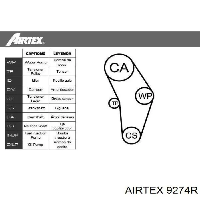 9274R Airtex bomba de agua