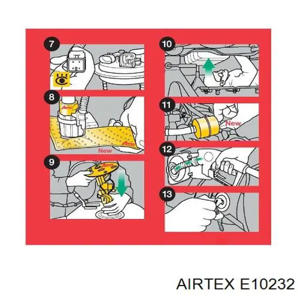 E10232 Airtex elemento de turbina de bomba de combustible