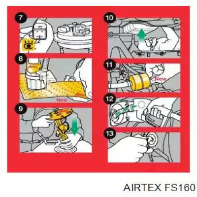 FS160 Airtex filtro, unidad alimentación combustible