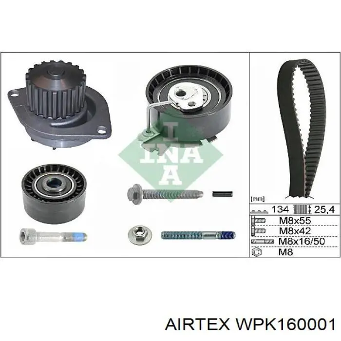 WPK-160001 Airtex kit correa de distribución