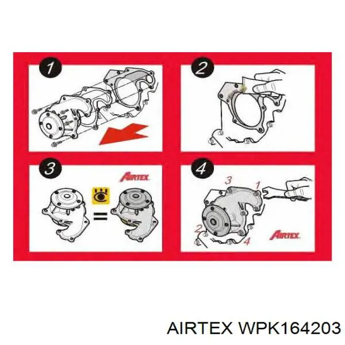 WPK-164203 Airtex kit de correa de distribución