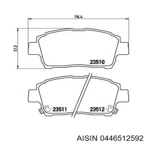 Pastillas de freno delanteras Toyota Prius NHW20