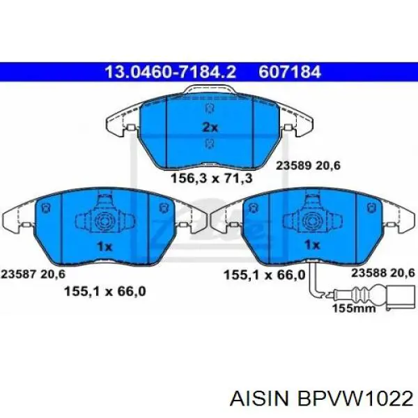 Pastillas de freno delanteras Seat Leon 2 1P1