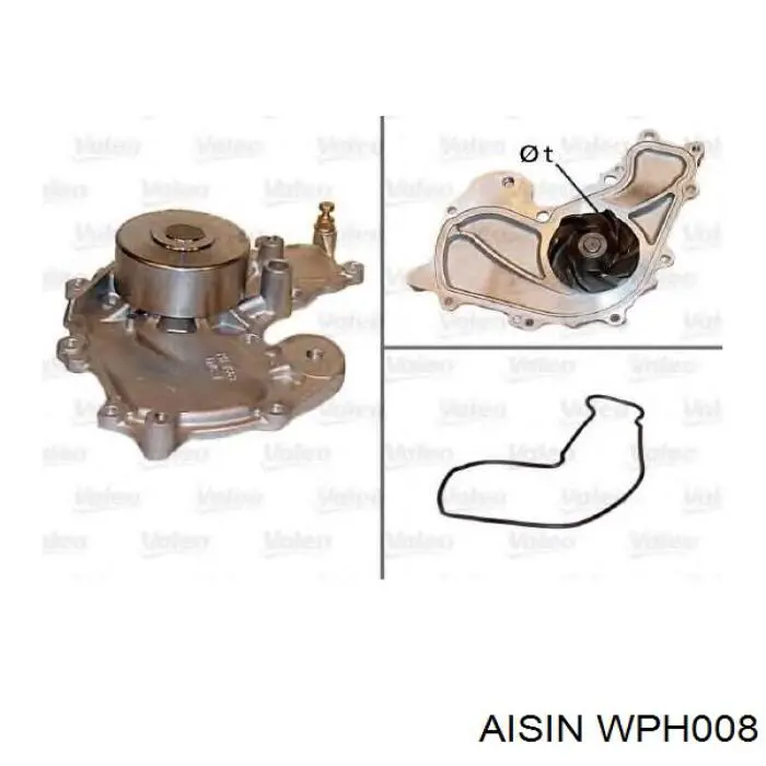 WPH008 Aisin bomba de agua