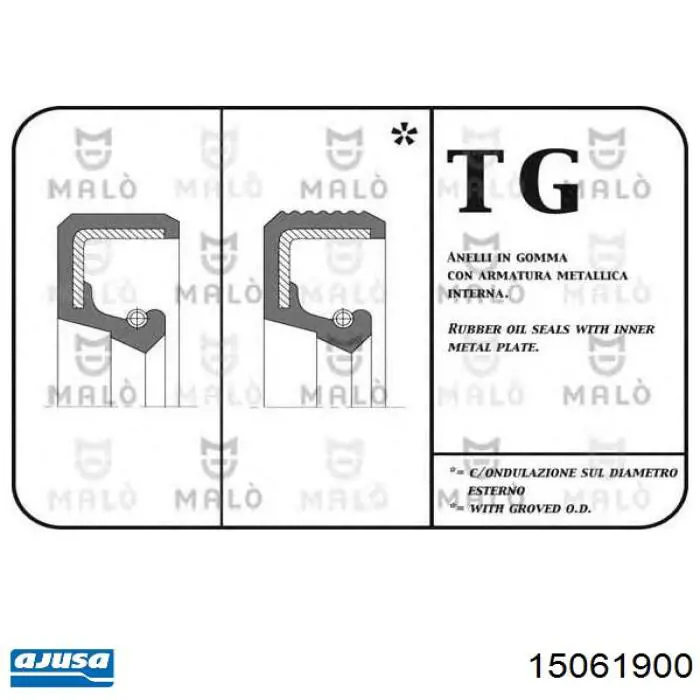 Retén de cigüeñal frontal Ajusa 15061900 precio, desde 13,52 EUR
