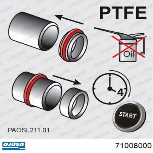 Comprar 71008000 Ajusa Retén de cigüeñal