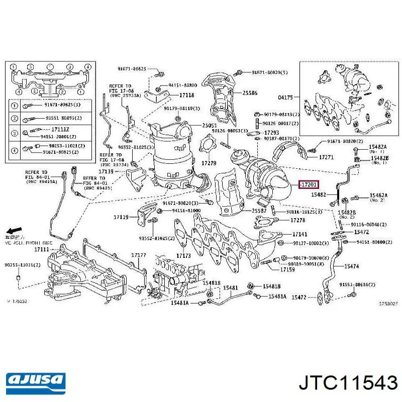 JTC11543 Ajusa turbocompresor