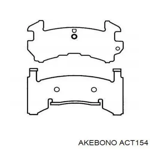 ACT154 Akebono pastillas de freno delanteras