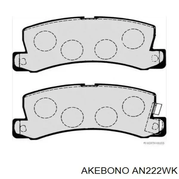 AN222WK Akebono pastillas de freno traseras