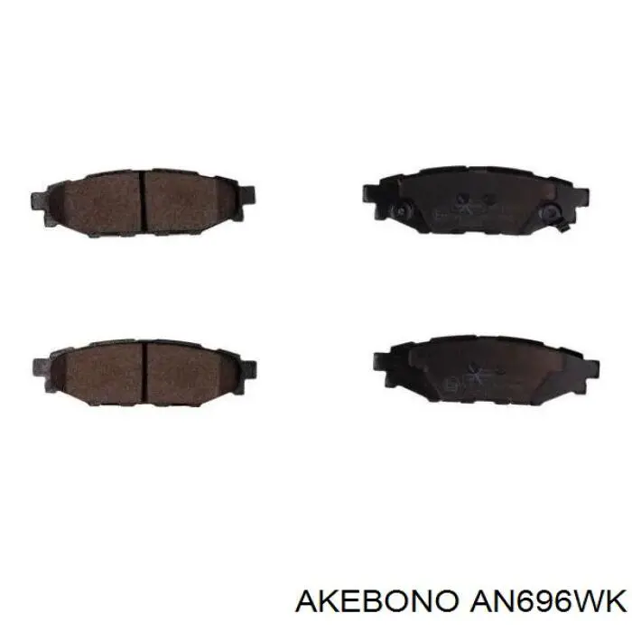 AN696WK Akebono pastillas de freno traseras