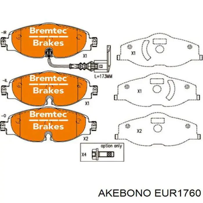 Pastillas de freno delanteras Volkswagen Tiguan 1 5N1, 5N2