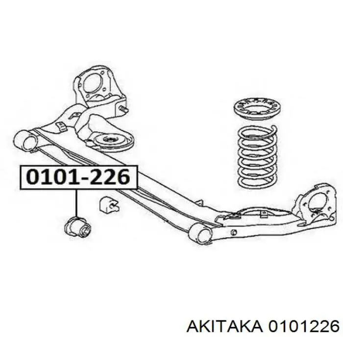 0101226 Akitaka suspensión, cuerpo del eje trasero