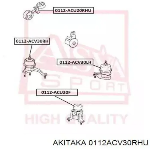 123630H030 Toyota Cojín del motor superior derecho