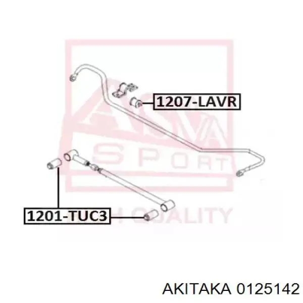 0125-142 Akitaka barra transversal de suspensión trasera