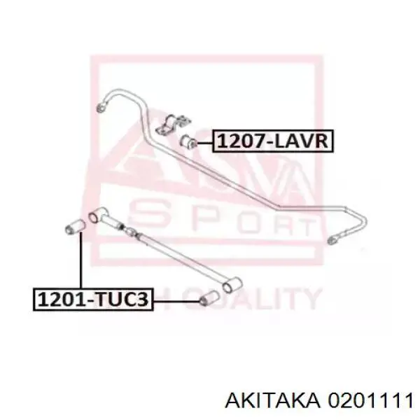 0201-111 Akitaka suspensión, cuerpo del eje trasero