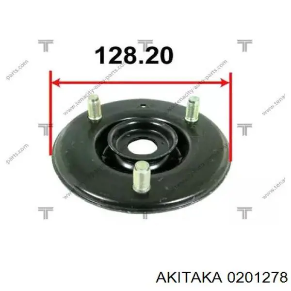 0201278 Akitaka silentblock de amortiguador delantero