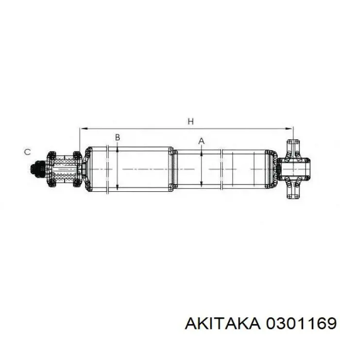 0301169 Akitaka suspensión, brazo oscilante trasero inferior