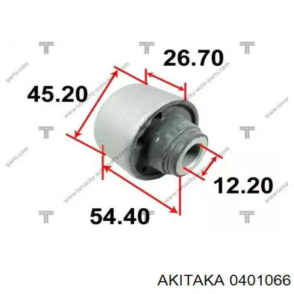 0401066 Akitaka silentblock de suspensión delantero inferior