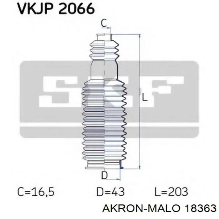 18363 Akron Malo bota de direccion derecha (cremallera)