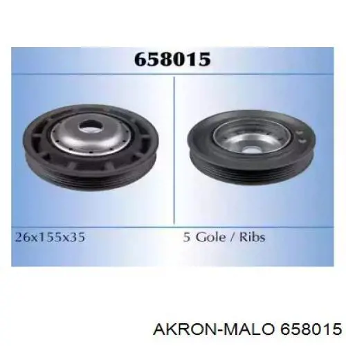 Polea del cigüeñal Akron Malo 658015 precio, desde 45,84 EUR