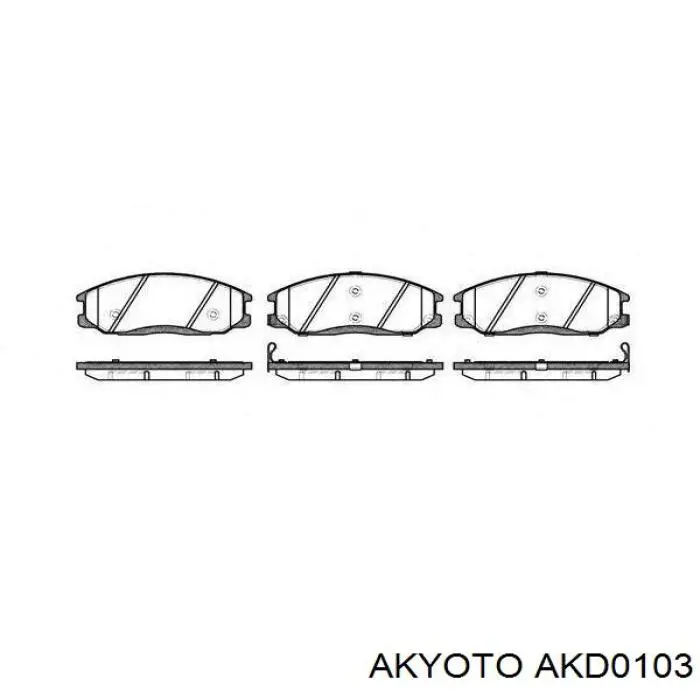 AKD-0103 Akyoto pastillas de freno delanteras