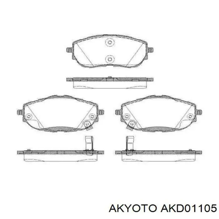 AKD01105 Akyoto pastillas de freno delanteras